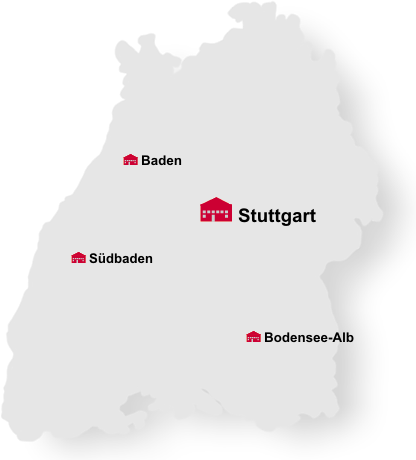 Übersicht der einzelnen Kreisverbnde auf einer Karte