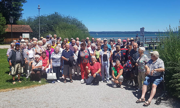 Die große Reisegruppe des OV Neukirch am Ammersee.