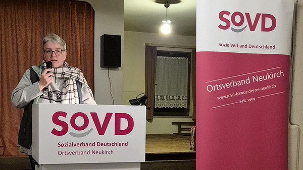 SoVD-Mitglied Annette Daiber hielt einen Vortrag.