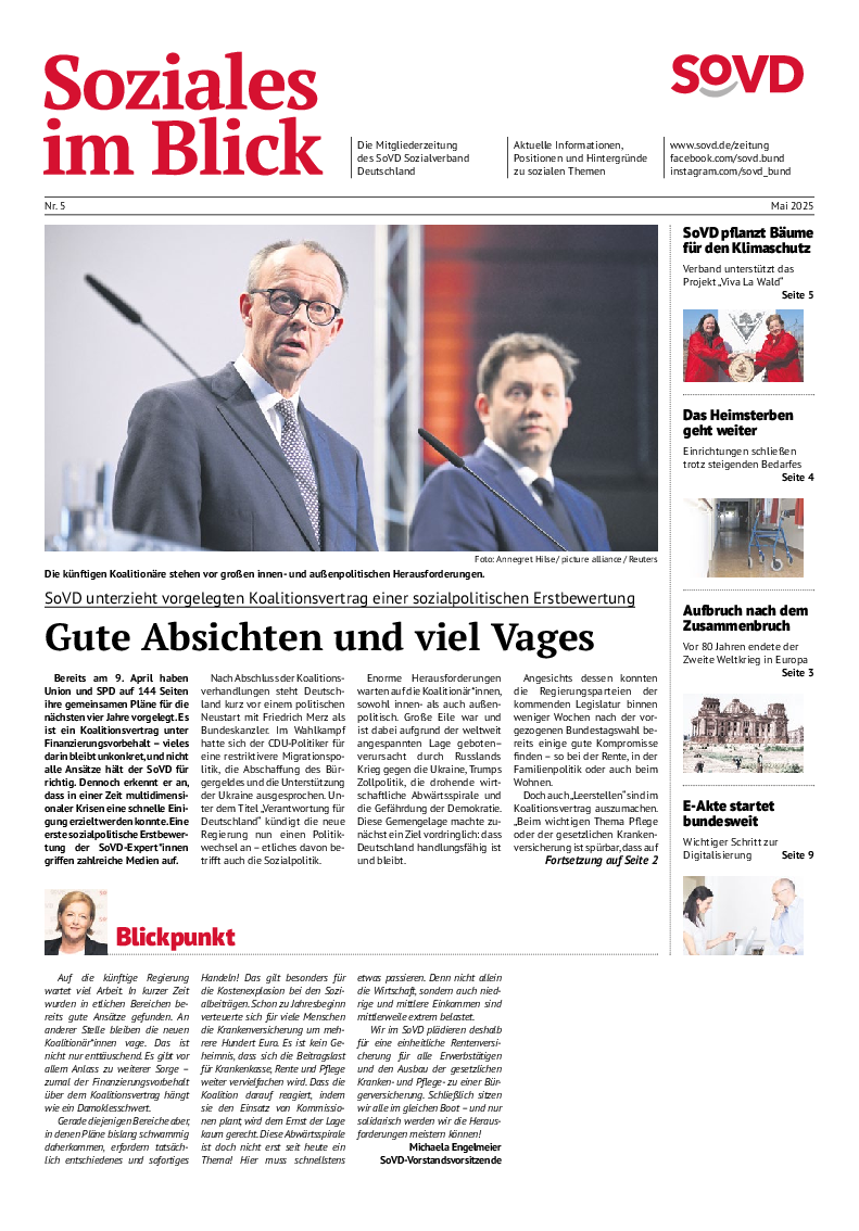 SoVD-Zeitung 05/2025 (Rheinland-Pfalz/Saarland, Baden-Württemberg)