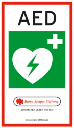 AED Logo der Björn Steiger Stiftung